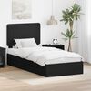 vidaXL Pat cu storage cu headboard Negru 90 x 190 cm Lemn compozit