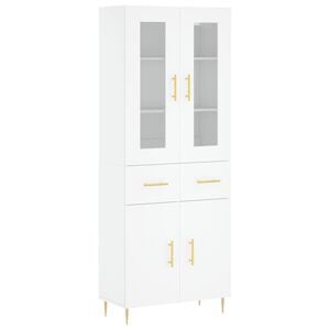 vidaXL Dulap &icirc;nalt, alb, 69,5x34x180 cm, lemn compozit
