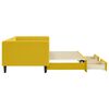 vidaXL Pat de zi cu extensie și sertare, galben, 90x200 cm, catifea