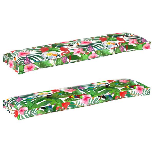 vidaXL Set de perne pentru palet Floral 2 pcs Model Frunză Verde