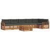 vidaXL Set de canapele de exterior cu pernă 7 pcs Natural și Antracit