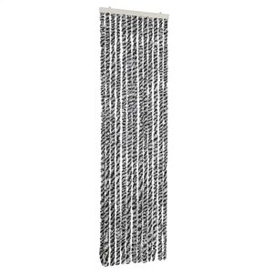 vidaXL Perdele pentru insecte, gri și alb-negru, 56x185 cm, chenille