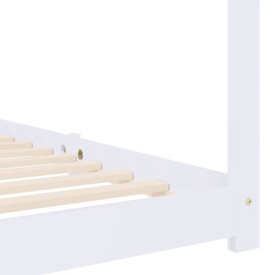 vidaXL Cadru pat de copii, alb, 80x160 cm, lemn masiv de pin