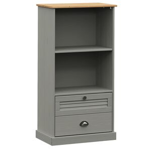 vidaXL Bibliotecă VIGO, gri, 60x35x114,5 cm, lemn masiv de pin