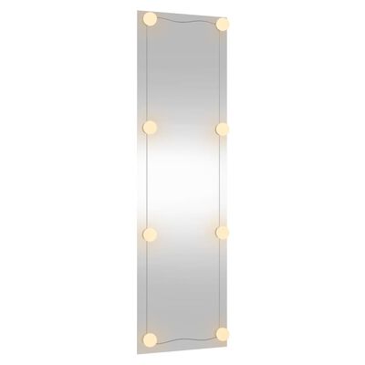 vidaXL Oglindă de perete cu lumini LED 30x100 cm sticlă dreptunghiular