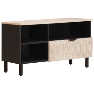 vidaXL Cabinet TV cu sertar cu raft Finisaj Alb Spălat 80 x 33 x 46 cm