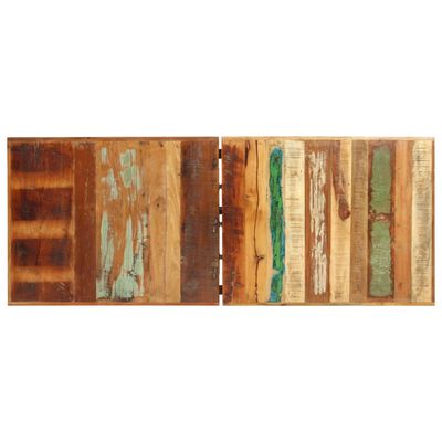 vidaXL Set de bar 9 piese lemn masiv reciclat piele naturală și pânză