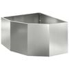 vidaXL Ghiveci de colț Argintiu 60 x 60 x 35 cm Oțel galvanizat