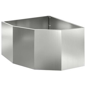 vidaXL Ghiveci de colț Argintiu 60 x 60 x 35 cm Oțel galvanizat