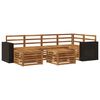 vidaXL Set canapea sectională 7 pcs natural Lemn Solid de Acacia
