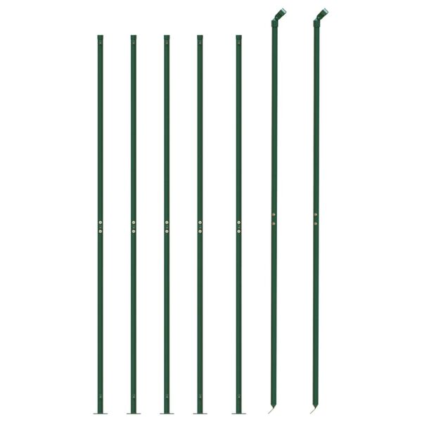 vidaXL Gard plasă de sârmă cu bordură, verde, 2,2x10 m
