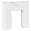 vidaXL Cadru pentru șemineu Alb 93 x 20 x 89 cm Lemn prelucrat