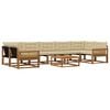 vidaXL Set de canapele de exterior 8 buc. Natural și Bej