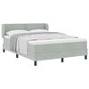 vidaXL Pat cu arcuri cu headboard Gri deschis 140 x 200 cm Catifea