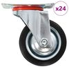 vidaXL Roți pivotante, 24 buc., 75 mm