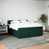 vidaXL Pat box spring cu saltea, verde &icirc;nchis, 180x200 cm, catifea
