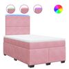 vidaXL Pat box spring cu saltea, negru, 120x190 cm, catifea