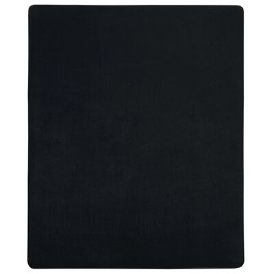 vidaXL Cearșaf de pat cu elastic, 2 buc., negru, 100x200 cm, bumbac