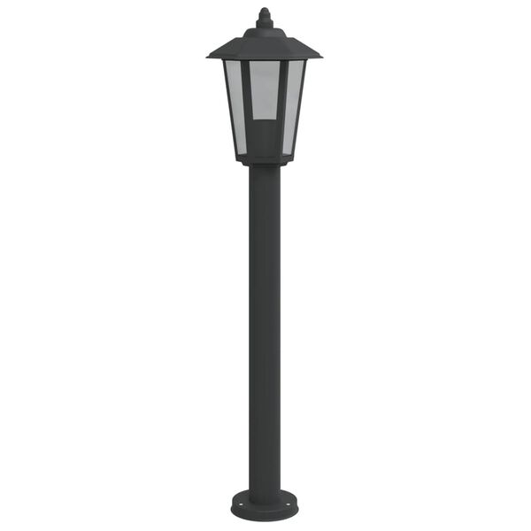 vidaXL Lampă exterioară de podea, negru, 80 cm, oțel inoxidabil