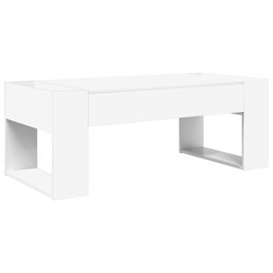 vidaXL Masă de cafea Alb 110 x 50 x 41 cm Lemn prelucrat