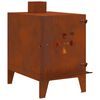 vidaXL Sobă de camping 35x50x60 cm Oțel Corten
