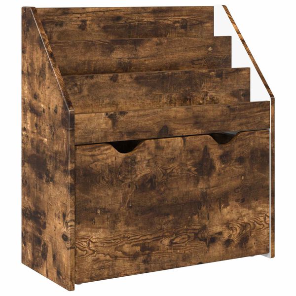 vidaXL Raft pentru copii cu sertar Stejar fumuriu 60 x 29,5 x 69 cm