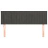 vidaXL Tăblii de pat, gri &icirc;nchis, 144x5x78/88 cm, catifea