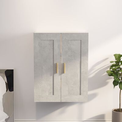 vidaXL Dulap de perete, gri beton, 69,5x32,5x90 cm, lemn prelucrat