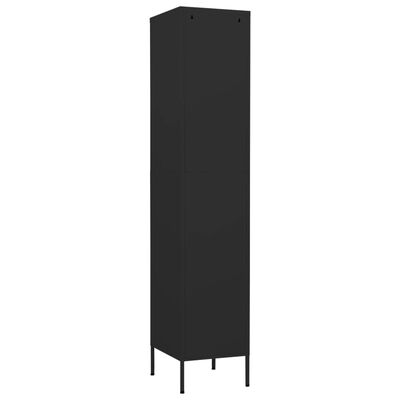 vidaXL Dulap vestiar, negru, 35x46x180 cm, oțel