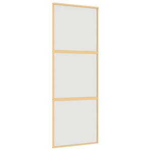 vidaXL Ușă glisantă, auriu, 76x205 cm, sticlă ESG mată și aluminiu