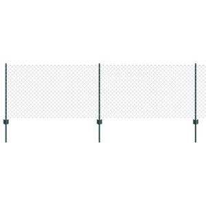 vidaXL Gard cu St&acirc;lp Verde 0,8 x 10 m Oțel și PVC