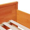 vidaXL Cadru de pat cu saltea Maro 80 x 200 cm Lemn de pin masiv