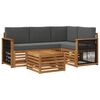 vidaXL Set de canapele de exterior 5 pcs Natural și Antracit