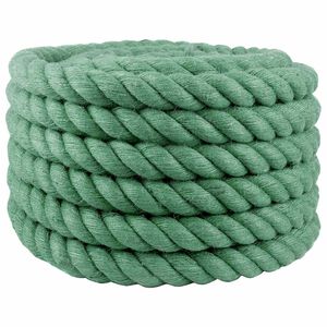 vidaXL Fr&acirc;nghie din Jute 30 mm Verde 100% jute Tossa