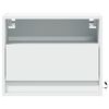 vidaXL Noptiere montate pe perete cu lumini LED, 2 buc., alb
