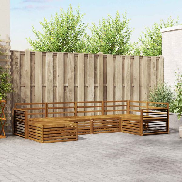 vidaXL Set de canapele de exterior 6 pcs natural