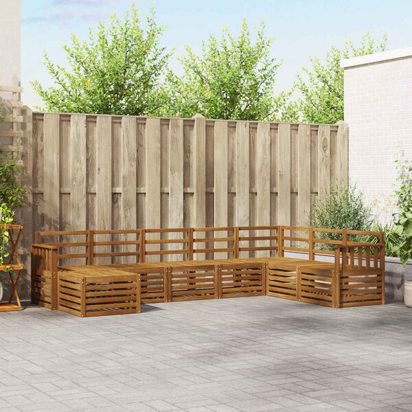 vidaXL Seturi de canapele 8 pcs natural Lemn Solid de Acacia