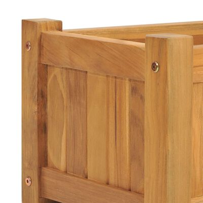 vidaXL Strat înălțat, 150x30x25 cm, din lemn masiv de tec