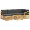 vidaXL Set de canapele de exterior 7 pcs Alb și antracit Poliester