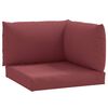 vidaXL Perne de paleți, 3 buc., melanj roșu vin, material textil
