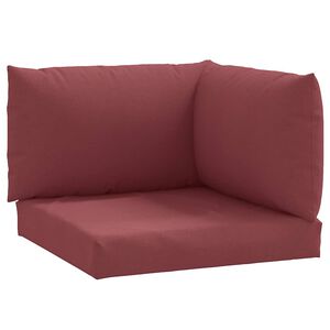 vidaXL Perne de paleți, 3 buc., melanj roșu vin, material textil