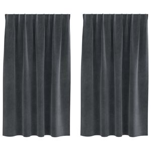 vidaXL Perdele opace 2 buc. Gri deschis 140 x 140 cm Catifea