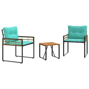 vidaXL Set de Mobilier pentru Exterior 3 buc. Turcoaz