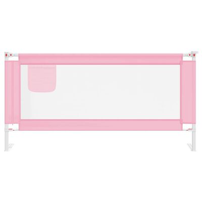 vidaXL Balustradă de protecție pat copii, roz, 180x25 cm, textil