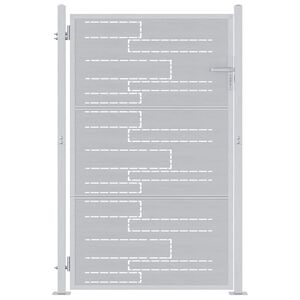 vidaXL Poartă de grădină Argintiu 100 x 125 cm Oţel inoxidabil