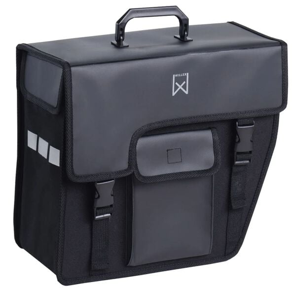 Willex Geantă bicicletă negru 17 L &icirc;nclinată dreapta 10240