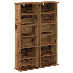 vidaXL Dulap pentru CD-uri 2 buc. Lemn de stejar 60 x 17 x 92 cm