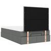 vidaXL Cadru pat otoman cu saltea țesătură gri &icirc;nchis 120x190 cm