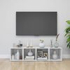 vidaXL Comode TV, 4 buc., alb extralucios, 37x35x37 cm, PAL