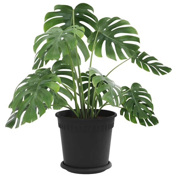 vidaXL Ghivece pentru plante 6 pcs Negru &Oslash; 19 x 16 cm Plastic